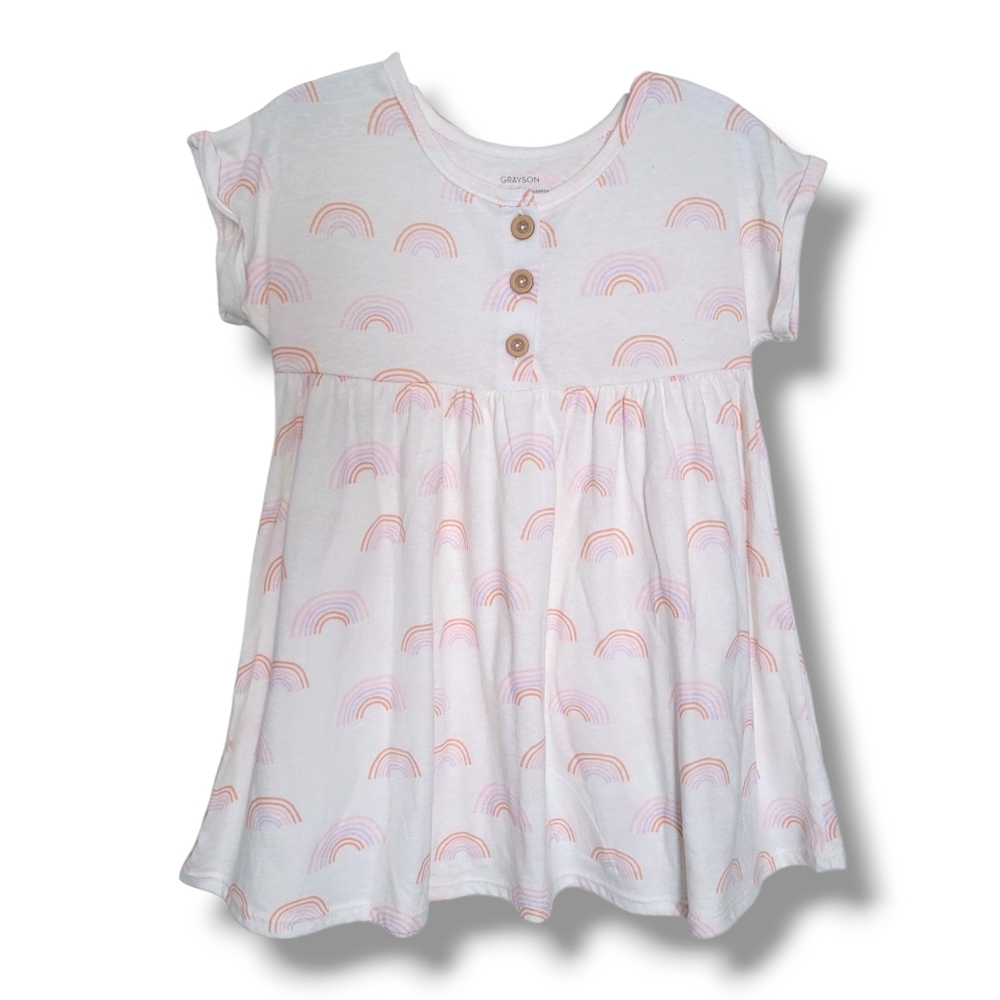 Grayson Mini Toddler Girl Rainbow Dress | 4T